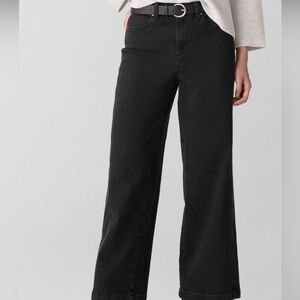 Eileen Fisher Charcoal organic cotton straight jeans